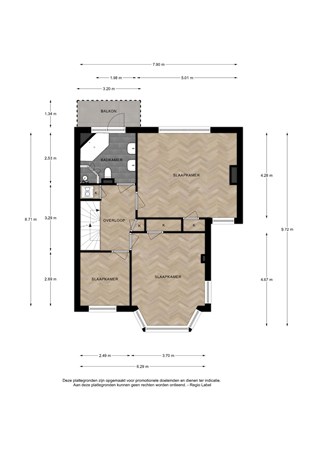 Floorplan - E. Tesschenmacherstraat 16, 7415 CT Deventer